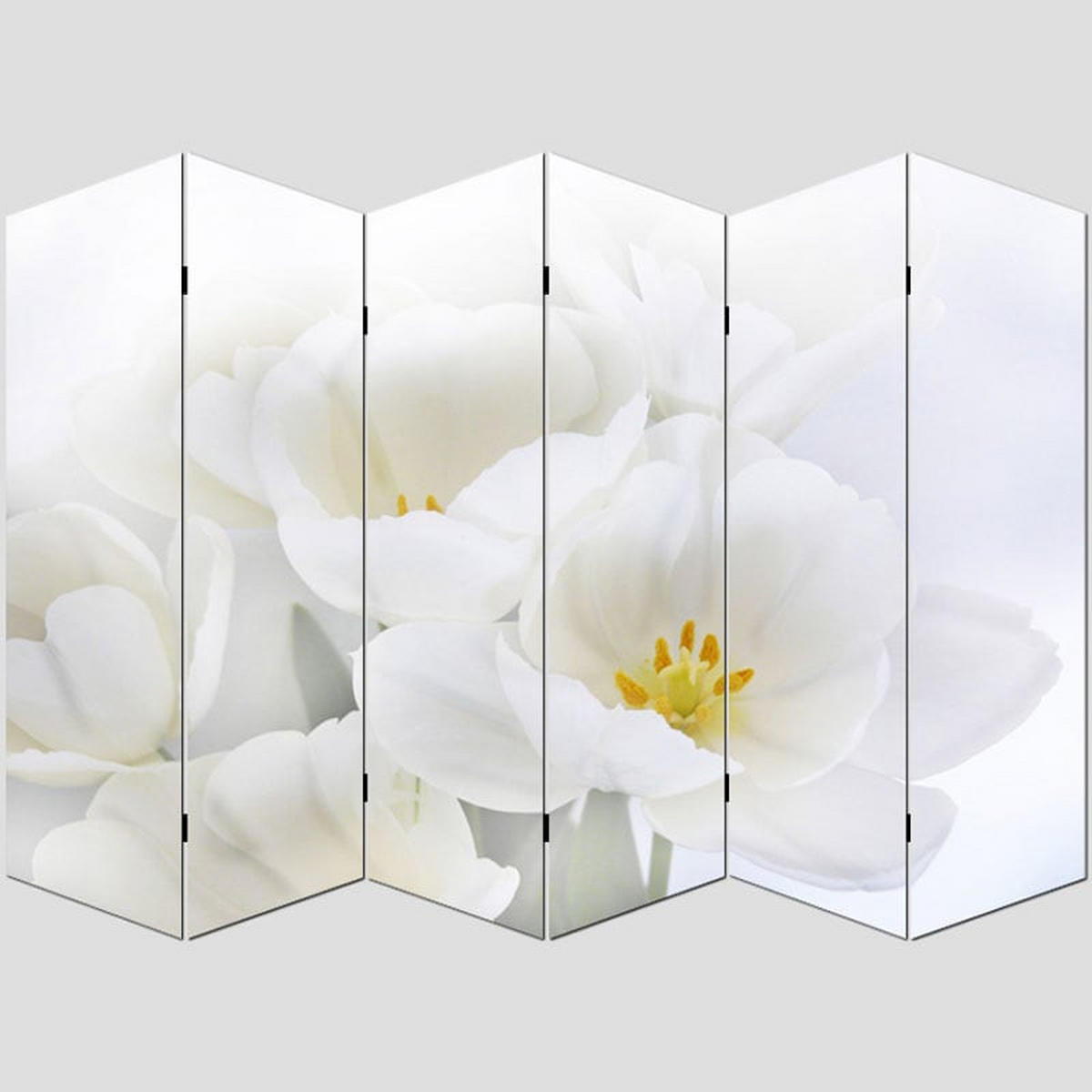 FOTO-PARAVENT Weiß, Altrosa - Altrosa/Weiß, Holz (240/180/2cm) - MCW