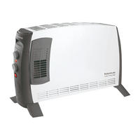 ELEKTROHEIZUNG – Taurus Clima Turbo 2000 W – Konvektor, 3 Heizstufen, Thermostat, Turbo-Funktion, Leise, Tragbar, Stabiler Standheizkörper, Weiß - Weiß, Metall (14/15/40cm)