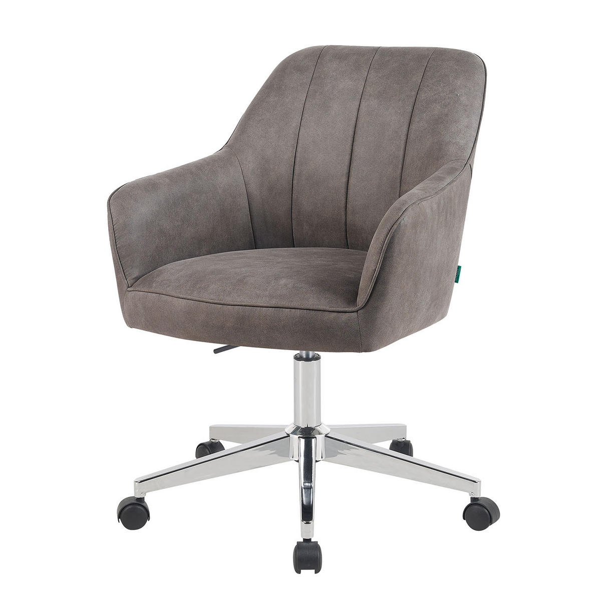 BÜROSTUHL Mika-Lian - Taupe/Chromfarben, Textil/Metall (60/84/65cm) - DUBI Möbel