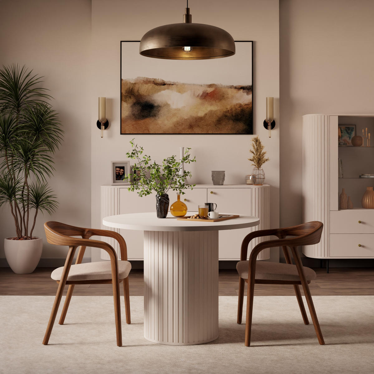 ESSTISCH BOLLA Ausziehbar 100 - 188 / 100 x 75 cm - Beige, Holz (100/100/75cm) - MASSENO