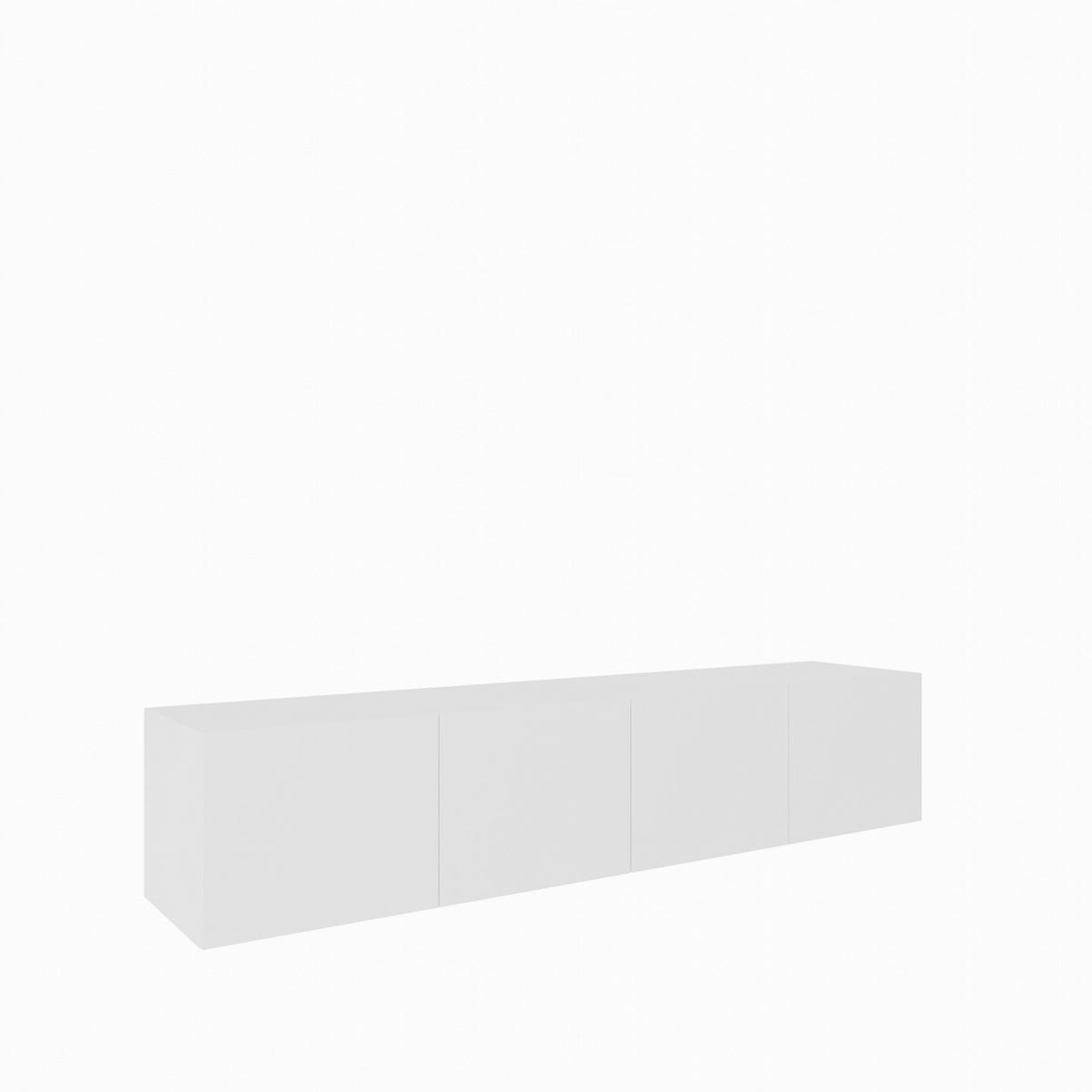 LOWBOARD MIVO 200/41/40 cm, Hängender TV-Schrank Weiß - Weiß, Holzwerkstoff (200/41/40cm) - MASSENO