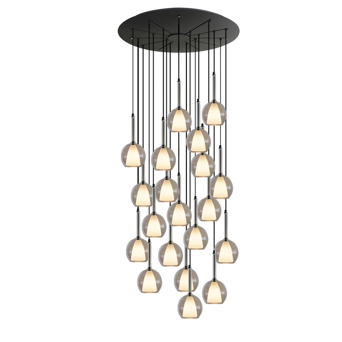 GALERIELEUCHTE Belluna 20-flammig Klar Ø 14cm - Klar, Glas (14/14/35cm) - s.luce