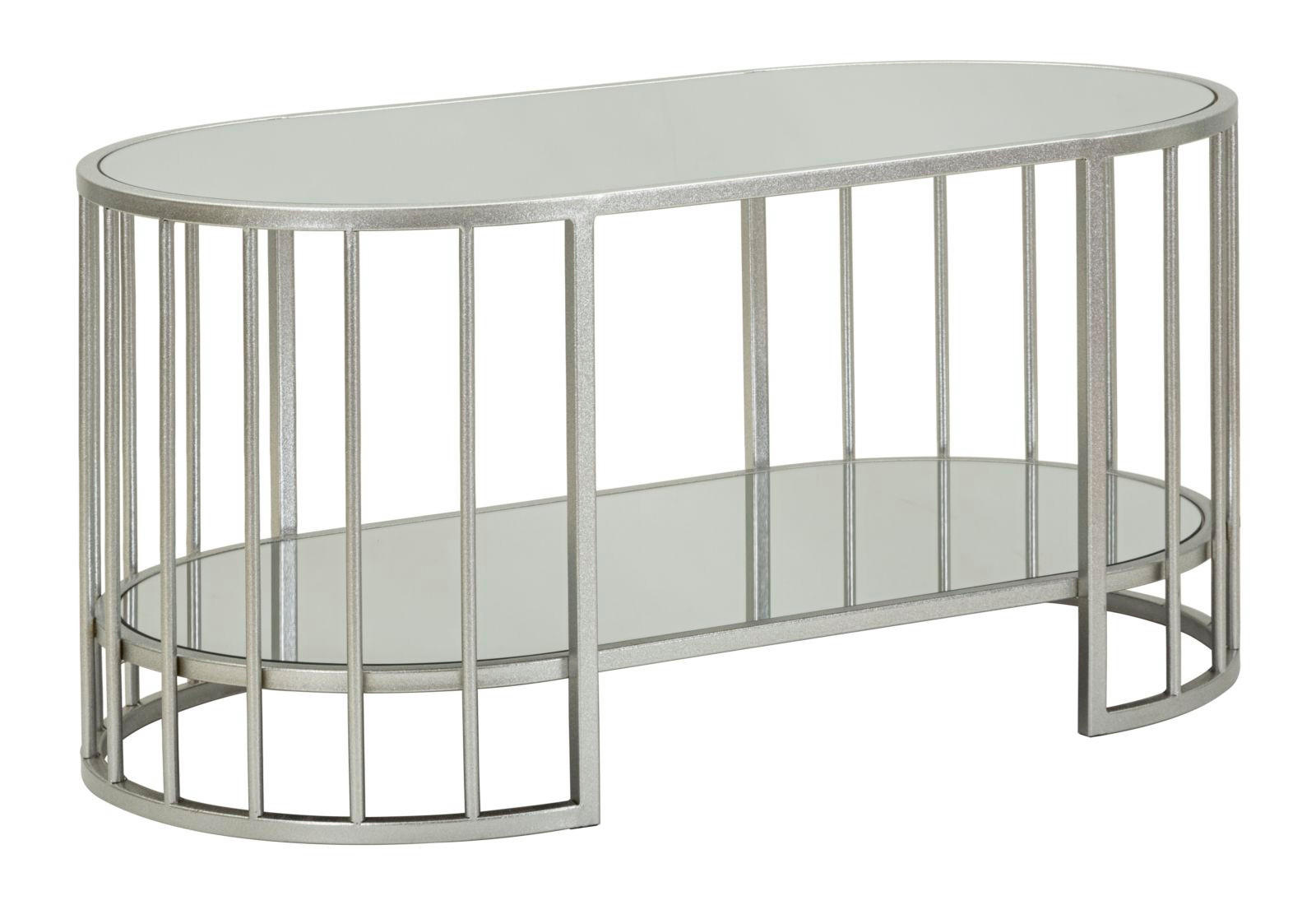 Mauro Ferretti Couchtisch Silber 90x45x50 cm