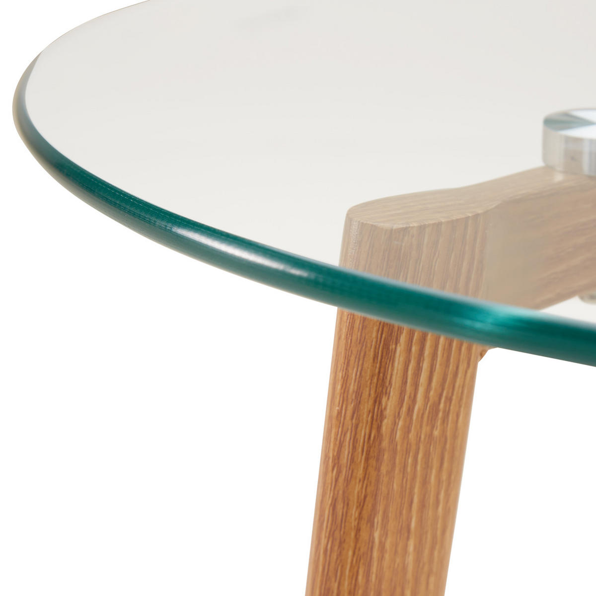 BEISTELLTISCH rund Glas 2er Set - Naturfarben, Glas (49/50/44cm) - Homestyle4u