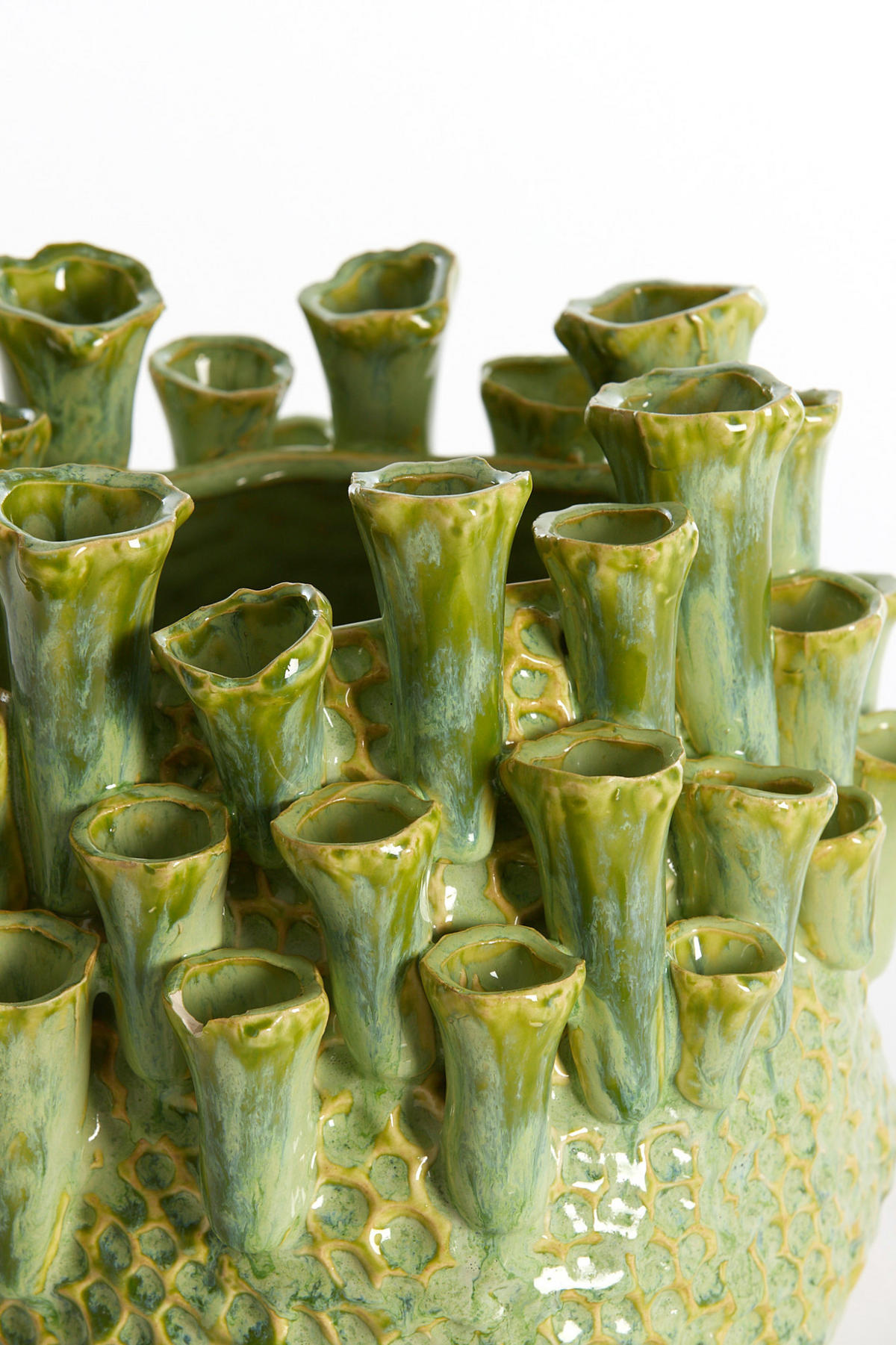 VASE Kyral Grün Ø27,5/27,5 cm - Grün, Keramik (27.5cm) - Light & Living