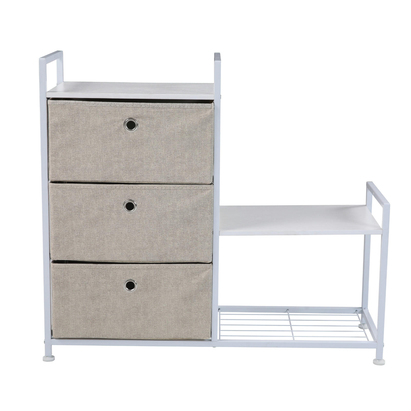 SCHUBLADEN-REGAL - Beige, Metall (85/76/29cm) - SVITA
