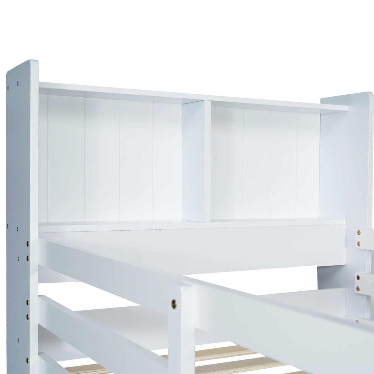 ETAGENBETT Stauraum-Holzbett Weiß - Weiß, Holz (90/200cm) - ComfortXL