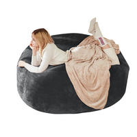 SITZSACK Dunkelgrau klappbar - Dunkelgrau, Textil (150/60/150cm) - WISHDOR