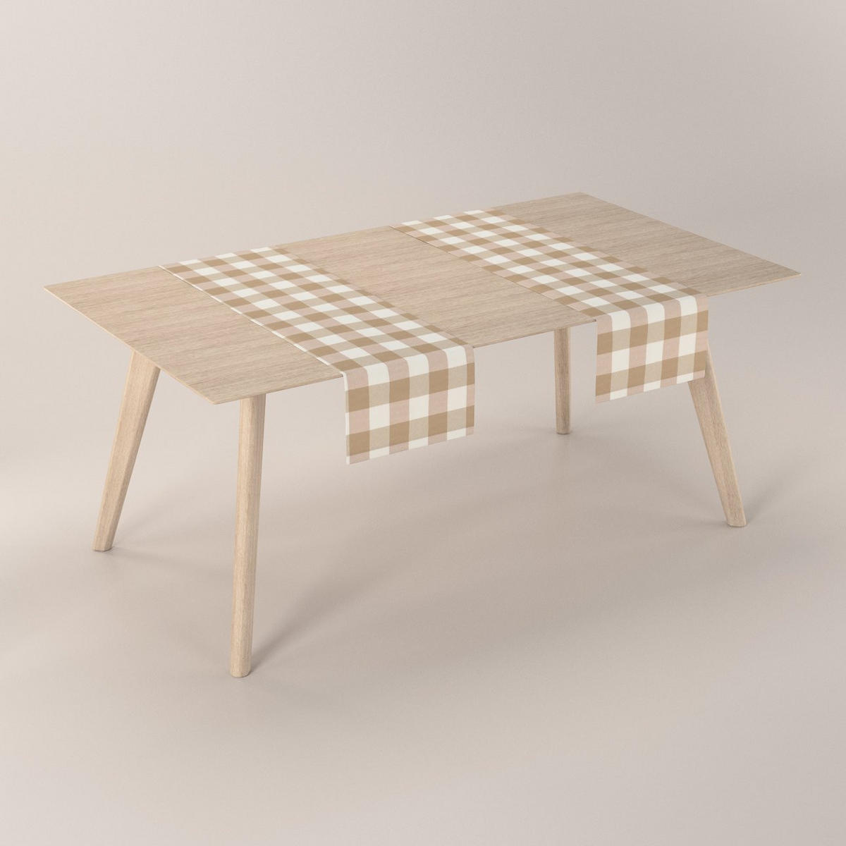 TISCHLÄUFER Quadro, weiß und grau, 40x130 cm - Grau, Textil (40/130cm) - Dekoria
