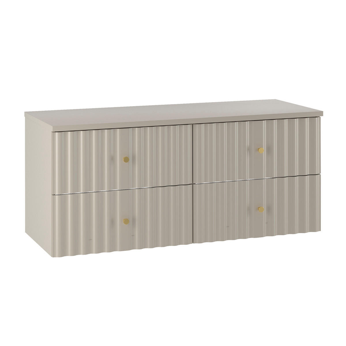 WASCHTISCHUNTERSCHRANK 120.6cm Izae Kaschmir - Beige, Holzwerkstoff (120.6/52.2/46.5cm) - Petits-meubles