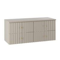WASCHTISCHUNTERSCHRANK 120.6cm Izae Kaschmir - Beige, Holzwerkstoff (120.6/52.2/46.5cm) - Petits-meubles