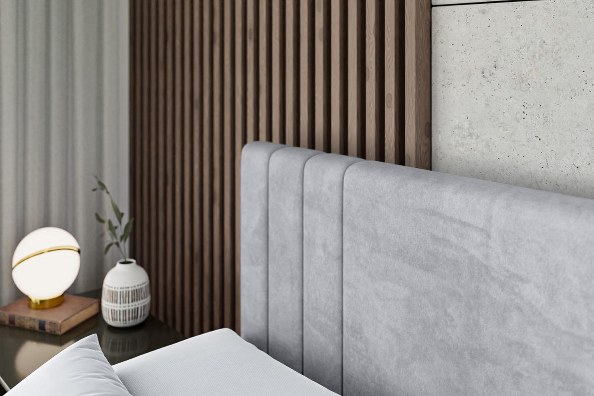 BOXSPRINGBETT IDRIKO KING - 200x200 - H3/H4 - Hellgrau - Hellgrau, Holzwerkstoff (200/200cm) - ALTDECOR