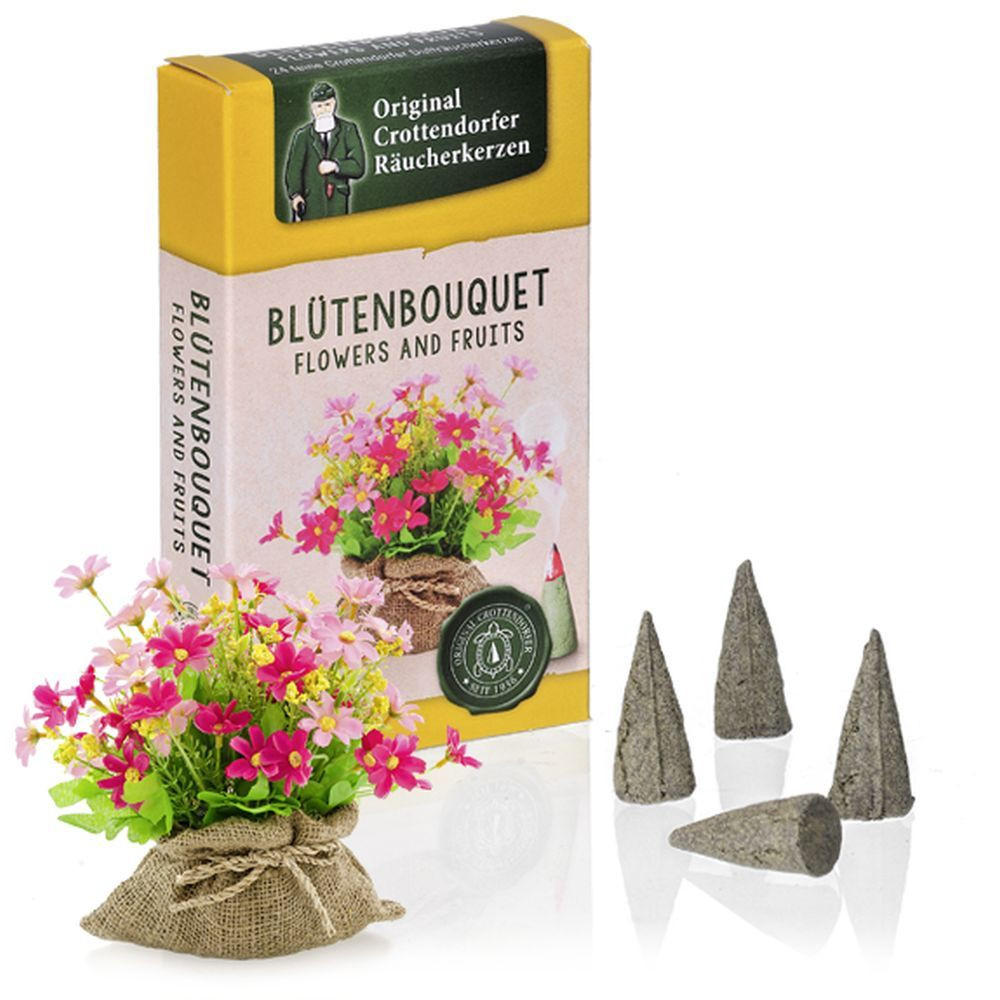 RÄUCHERKERZEN Flowers & Fruits Blütenbouquet 24er Packung - Multicolor, Holz (0.1/1/0.1cm) - Crottendorfer