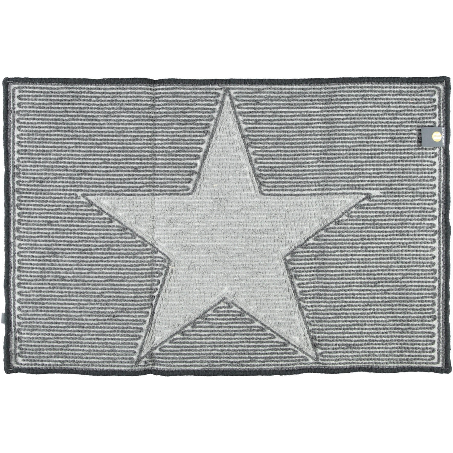 BADTEPPICHE STAR SCHWARZ-GRAPHIT - 1464 - Schwarz, Textil (60/90cm) - Rhomtuft