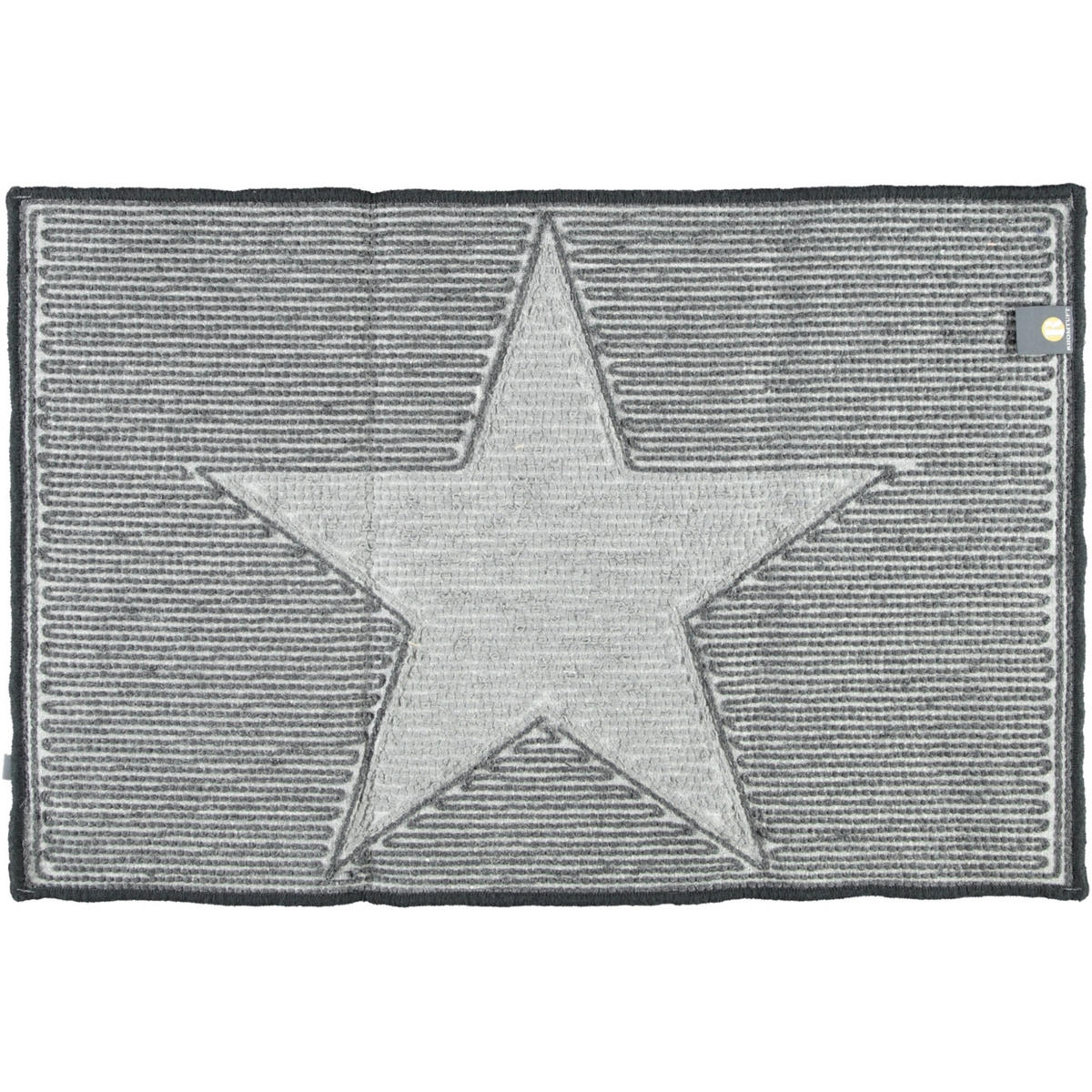 BADTEPPICHE STAR SCHWARZ-GRAPHIT - 1464 - Schwarz, Textil (60/90cm) - Rhomtuft