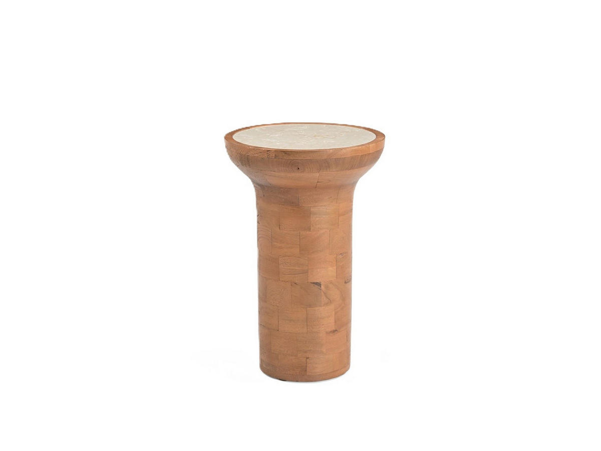 BEISTELLTISCH Moos Mangoholz 33 cm / 33 cm Natur - Naturfarben, Holz (33/33/50cm) - Villa Möbel