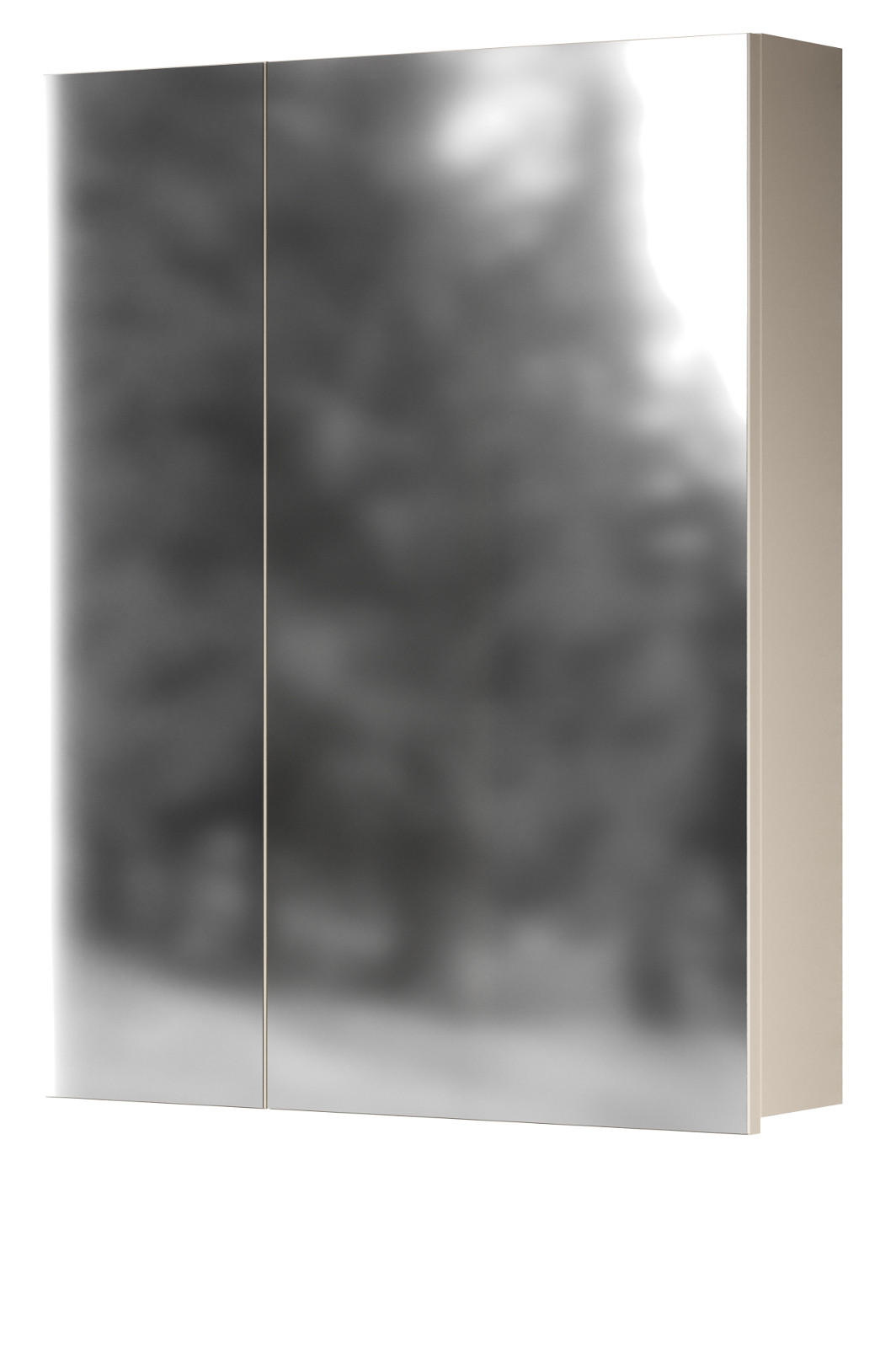 SPIEGELSCHRANK Kaschmir 60 x 77 cm, Badschrank 2-türig - Kaschmir/Silberfarben, Glas/Holzwerkstoff (60/77/17cm) - Top.Furn