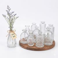 VAZE Prozirna 10-kom-set staklo - prozirno, staklo (14.5cm) - Relaxdays