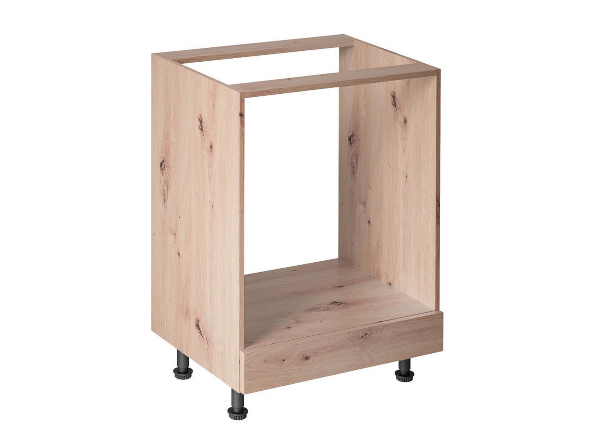 KÜCHENZEILE 240 - Langen KL2-M240 in Artisan Eiche - Schwarz/Eiche Artisan, Holz/Metall (240/212/58cm)