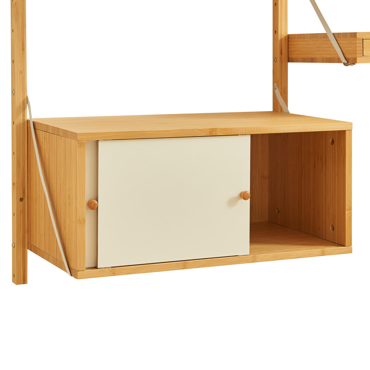 WANDREGAL Tingvoll - Naturfarben, Holz (147/176/34cm) - [en.casa]