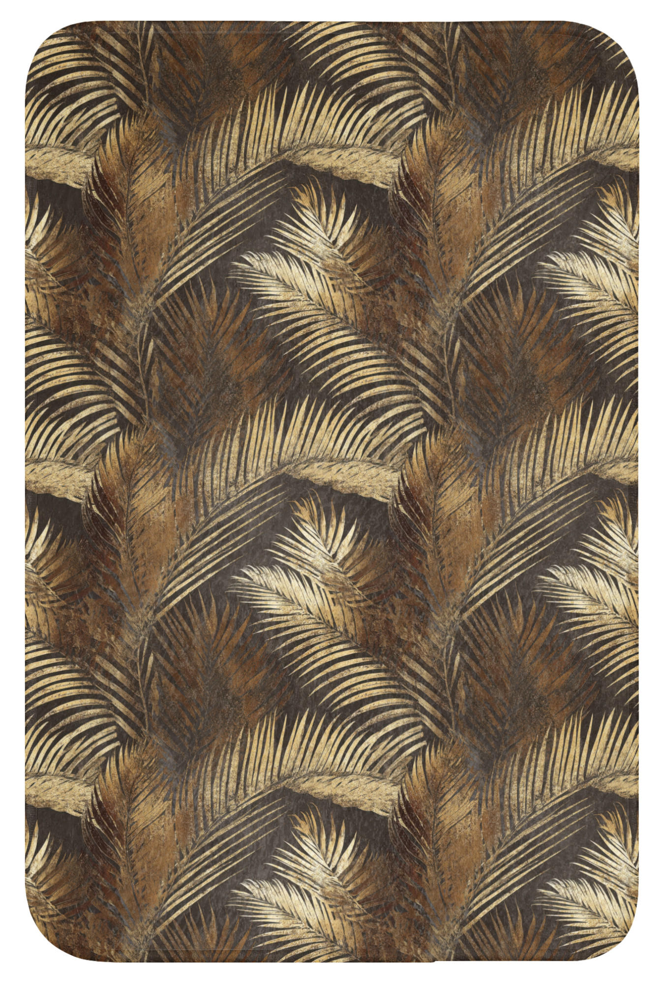 OnlyWow WC PŘEDLOŽKA Tropical - Listy - zlaté 40x60 cm
