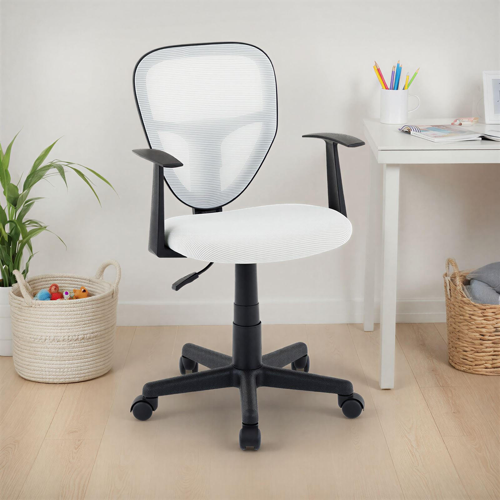 KINDERDREHSTUHL STUDIO - Weiß, Textil (53/92/52cm) - IDIMEX