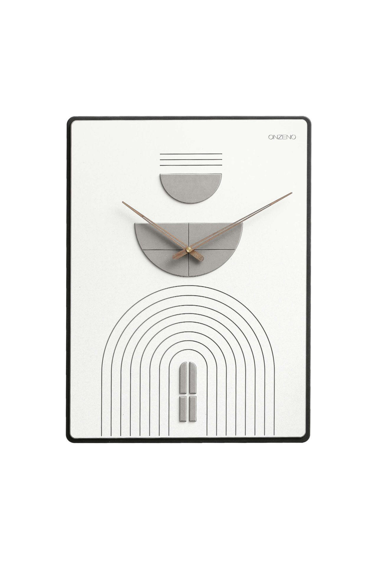 WANDUHR Design Weiß 35/60 cm - Weiß, Holzwerkstoff (3.5/60/1cm) - ONZENO