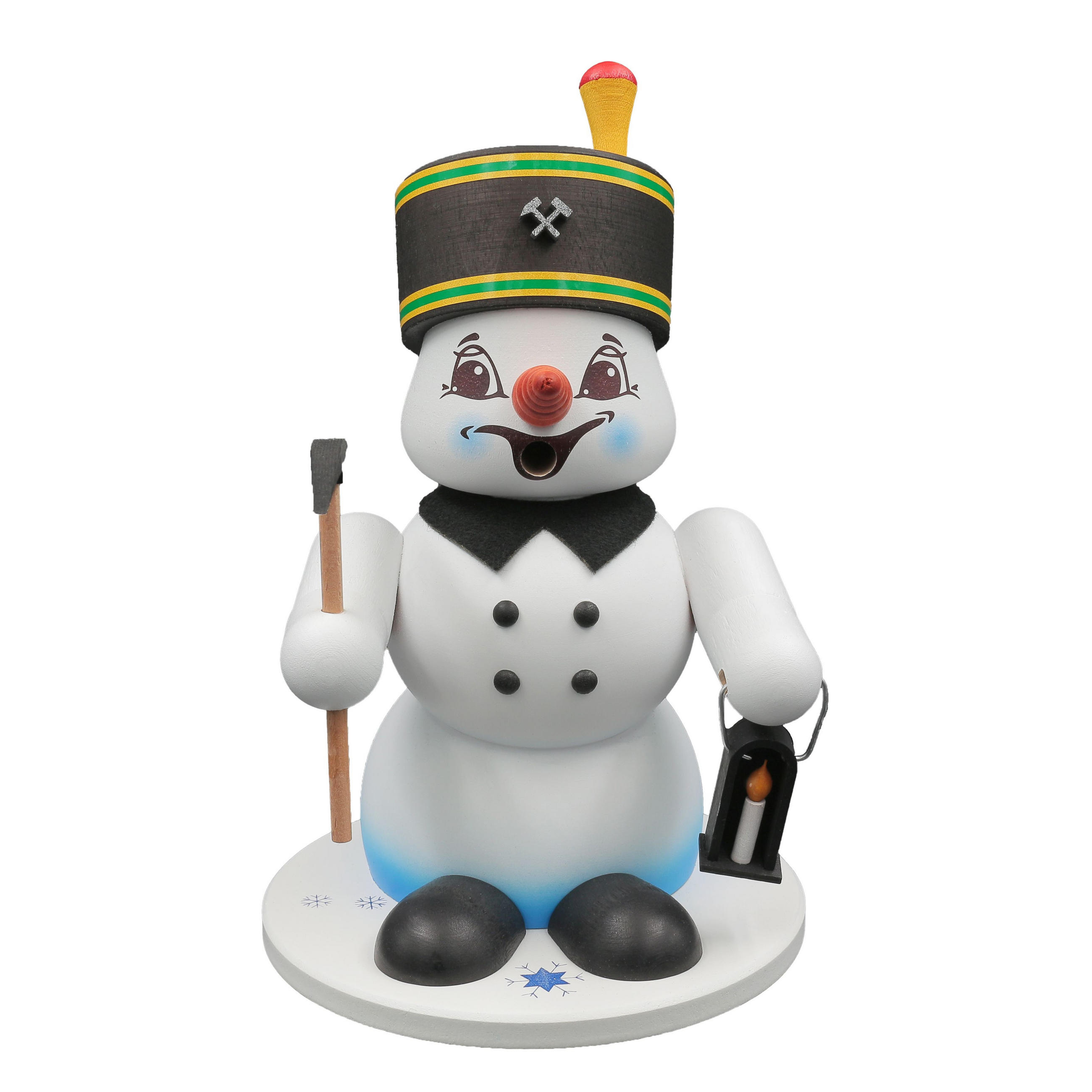 RAUCHFIGUR Schneemann Weiß Bergmann 19 cm - Multicolor, Holz (15/19/0.1cm)