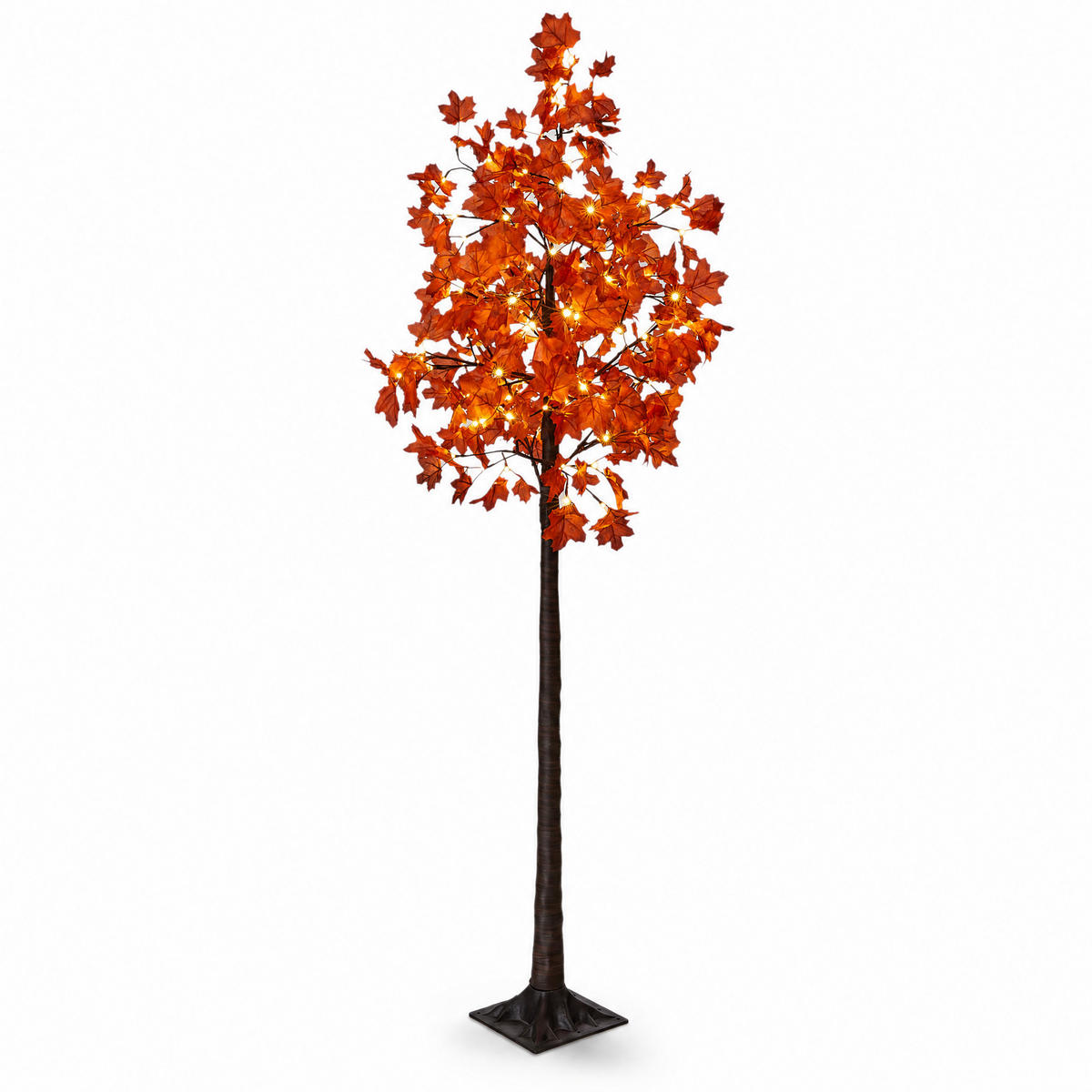 LED-HERBSTBAUM - 180cm hoch mit 120 warmweißen LEDs, elastischen Zweigen und Timerfunktion für Innen- und Außenbereich - Weiß, Kunststoff (21.5/21.5/185cm) - Northpoint