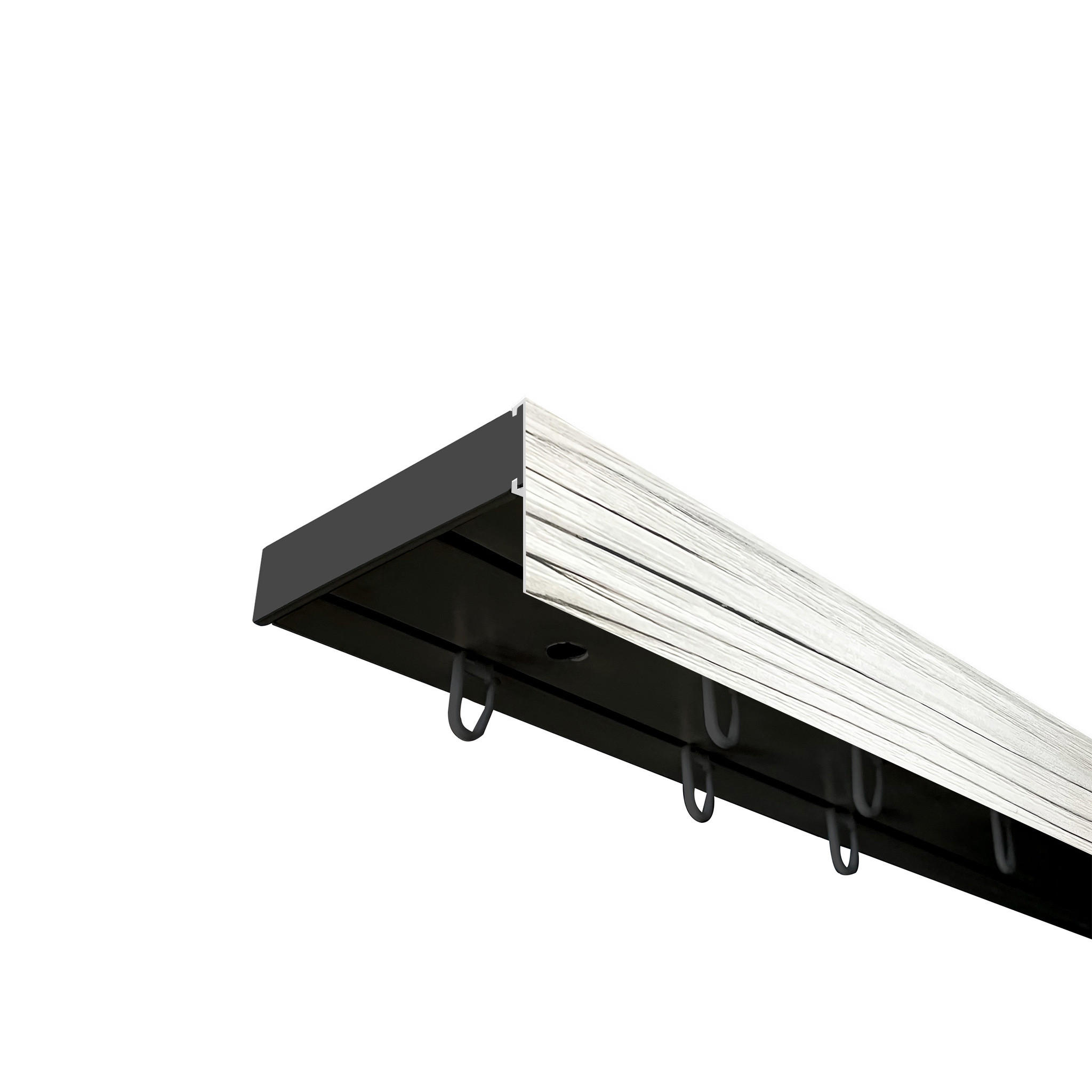 SN Deco Vorhangschiene Schwarz 4.7x1.7x480 cm