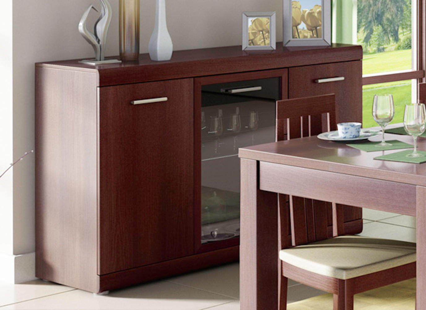 SIDEBOARD Imperial nussbaum imperial 140 / 45 / 89,5cm - Braun, Holz/Holzwerkstoff (140/90/45cm) - Feldmann-Wohnen