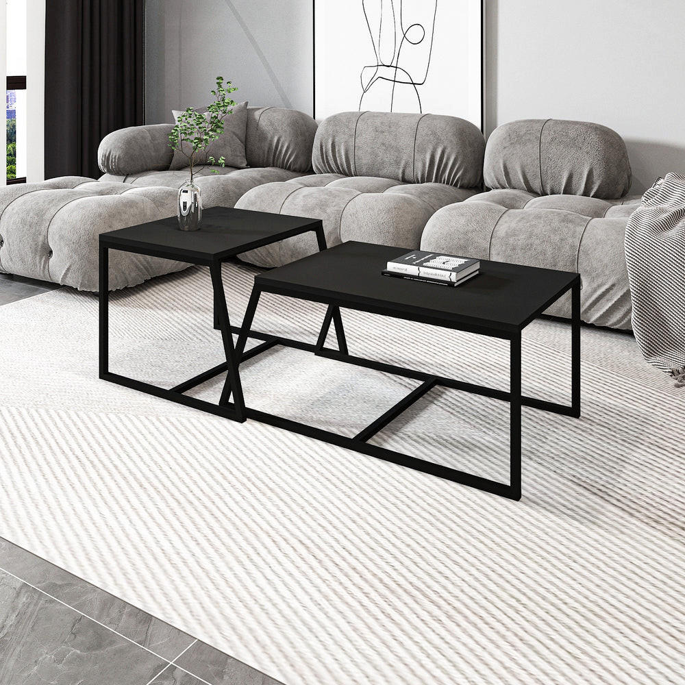 Thumbnail - moebel17 Couchtisch, Anthrazit, Holzwerkstoff, Metall, 88x38x50 cm, Wohnzimmer, Wohnzimmertische, Couchtische