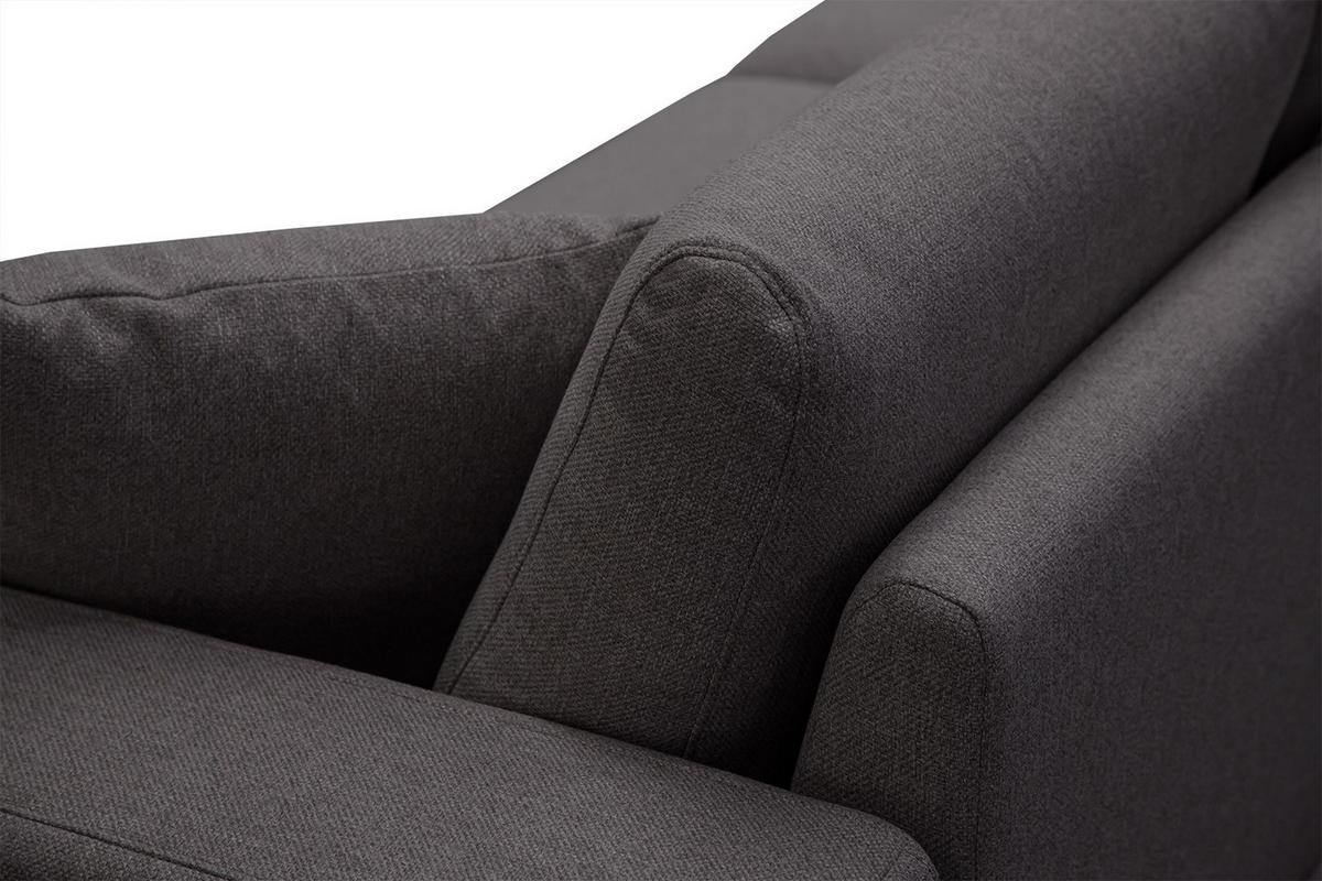 SOFA MEDIOLANE 3-Sitzer, graphitfarben - Graphitfarben, Holzwerkstoff/Textil (233/87/96cm) - Courtois Laville