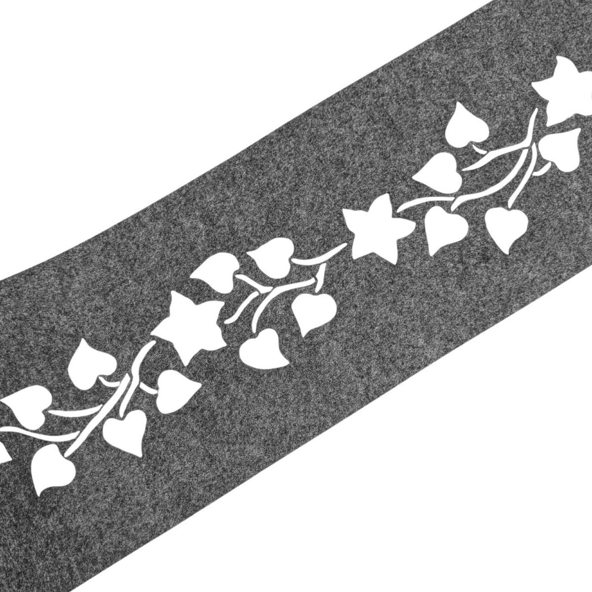 SICHTSCHUTZSTREIFEN Design Vlies Dekor Floral2 Einzelstreifen Hellgrau 2,55m - Hellgrau, Kunststoff (260/19cm) - ZAUN|ZU