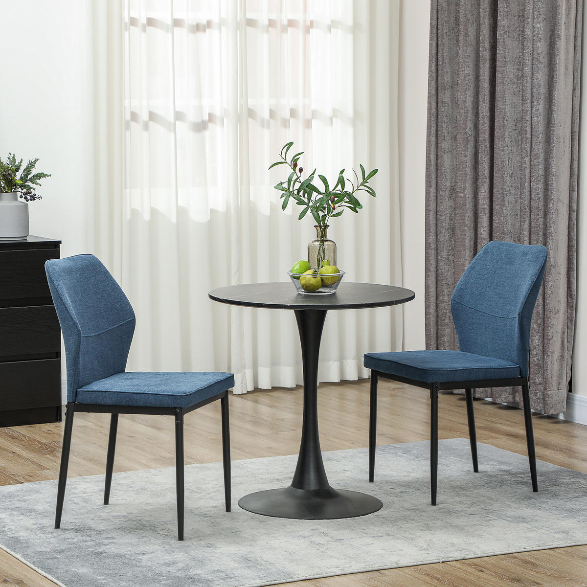 STÜHLE Blau 2 Stück - Blau, Naturmaterialien (45/86/57cm) - GiPP