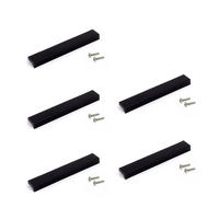 MÖBELGRIFFE Bremer, L160mm, 128mm Achsenabstand, Aluminium, schwarz eloxiert 5er-set - Schwarz, Metall (1.12/2/16cm) - EMUCA