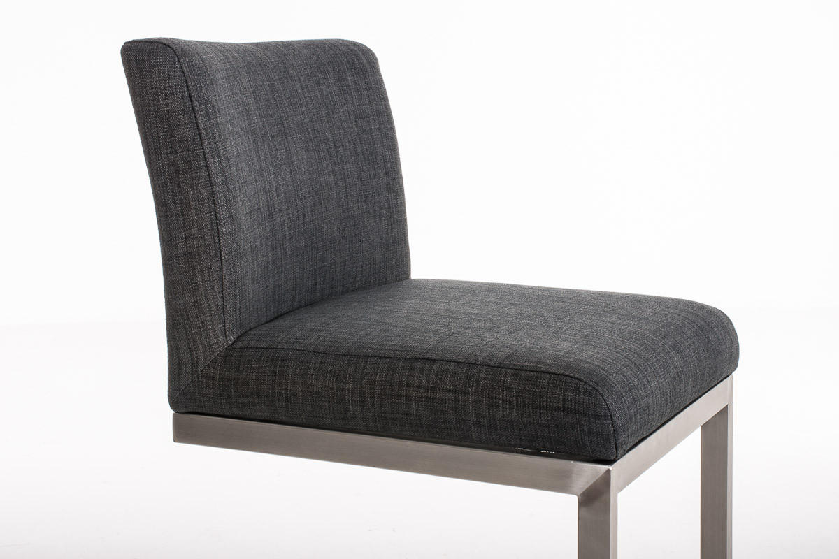 BARHOCKER Cobas Stoff Dunkelgrau - Dunkelgrau, Textil (42/104/48cm) - DELUKE