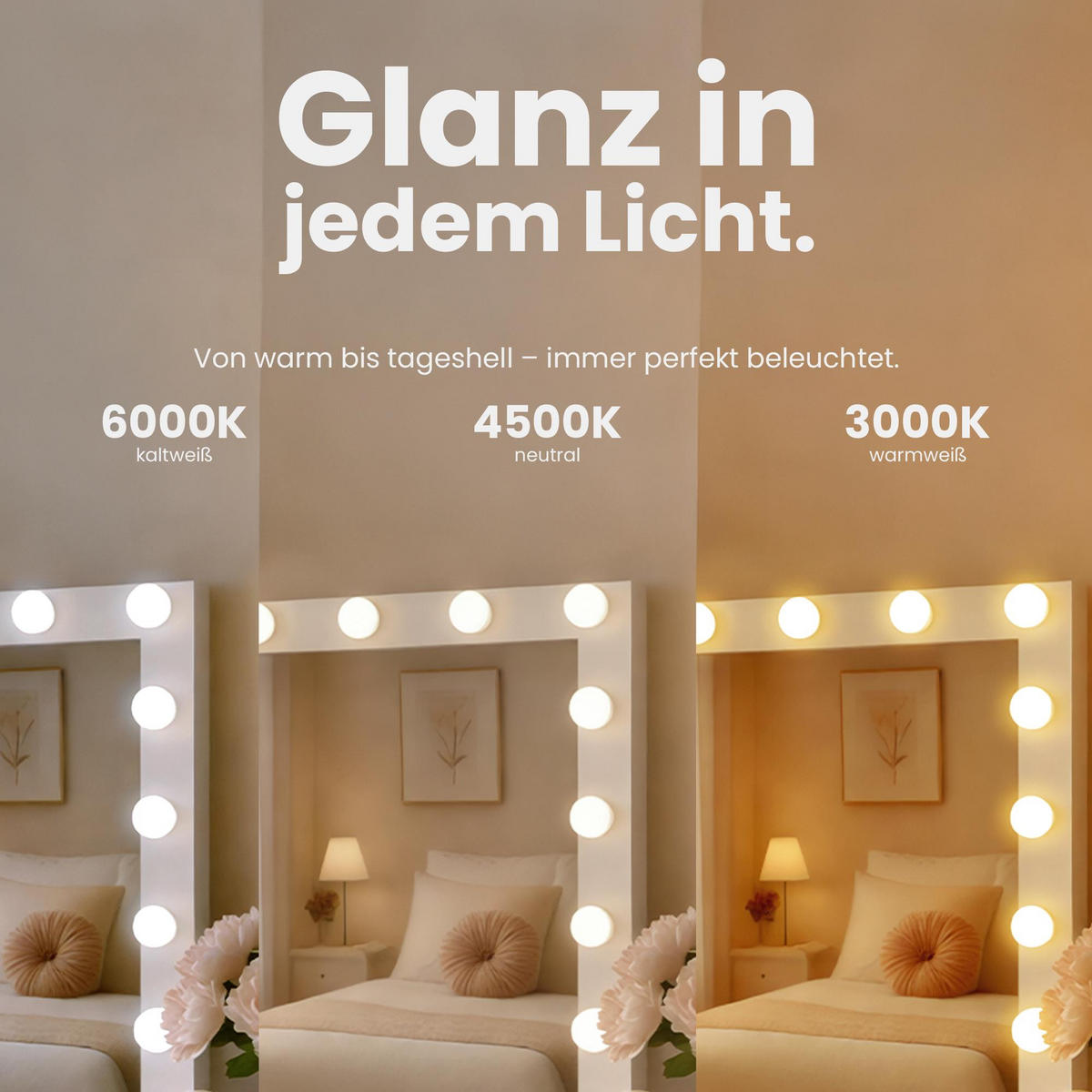 SCHMINKTISCH eckig 130/45/145 cm Holz Weiß - Weiß, Holz (130/145/45cm) - CLP