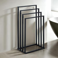 HANDTUCHHALTER SENZA - Schwarz, Metall (45/91/29cm) - IDIMEX