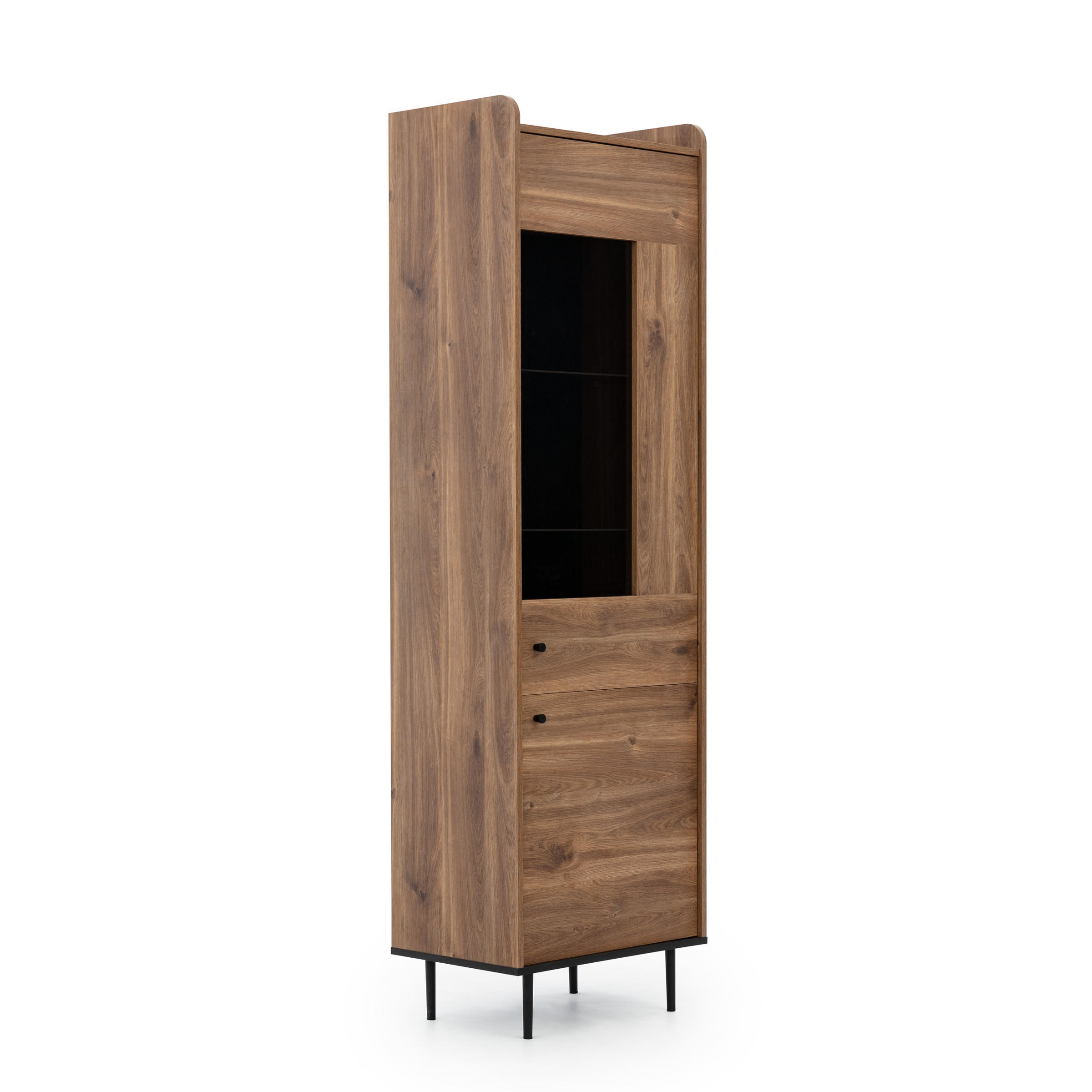 Beautysofa Vitrine Eiche 60x200x40 cm