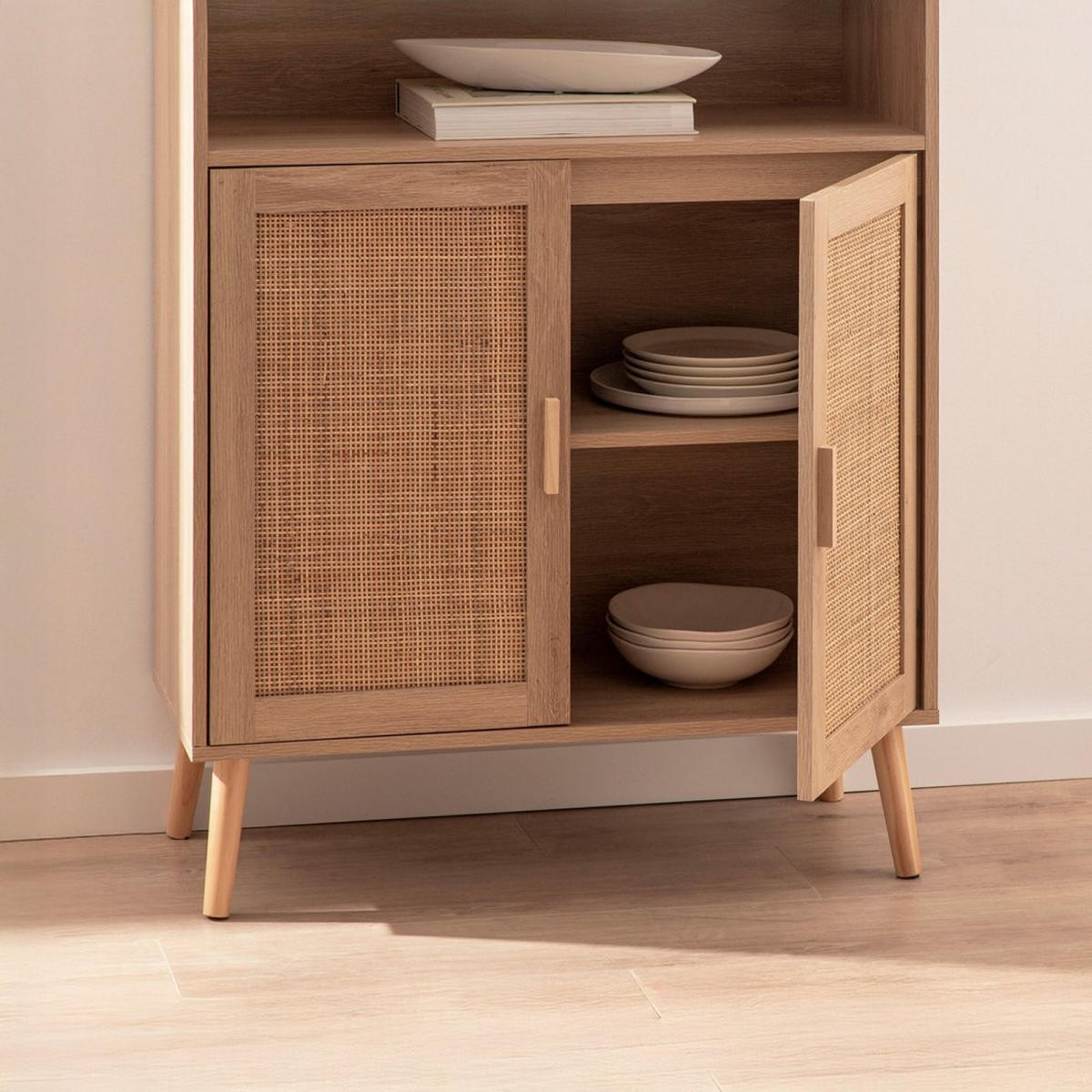 BÜCHERREGAL Tahiti Natürlich 80 cm x 171 cm - Naturfarben, Holzwerkstoff (80/171/34cm) - Klast Home