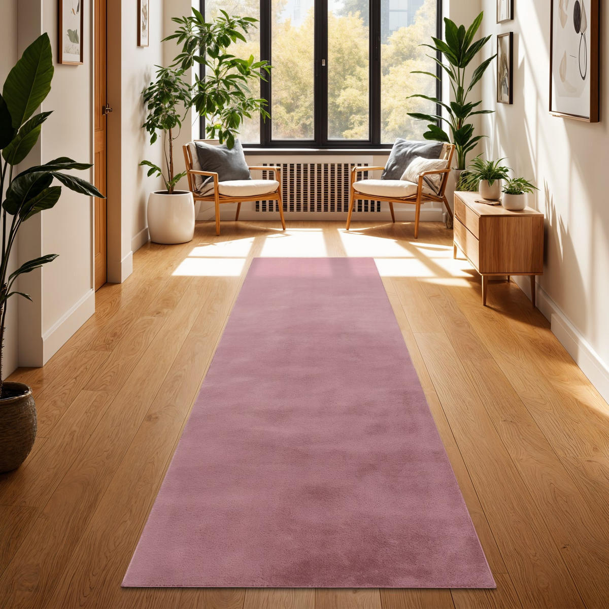 HOCHFLORTEPPICH 80/300 cm Soft 380 - Beere, Kunststoff (80/300cm) - Paco Home