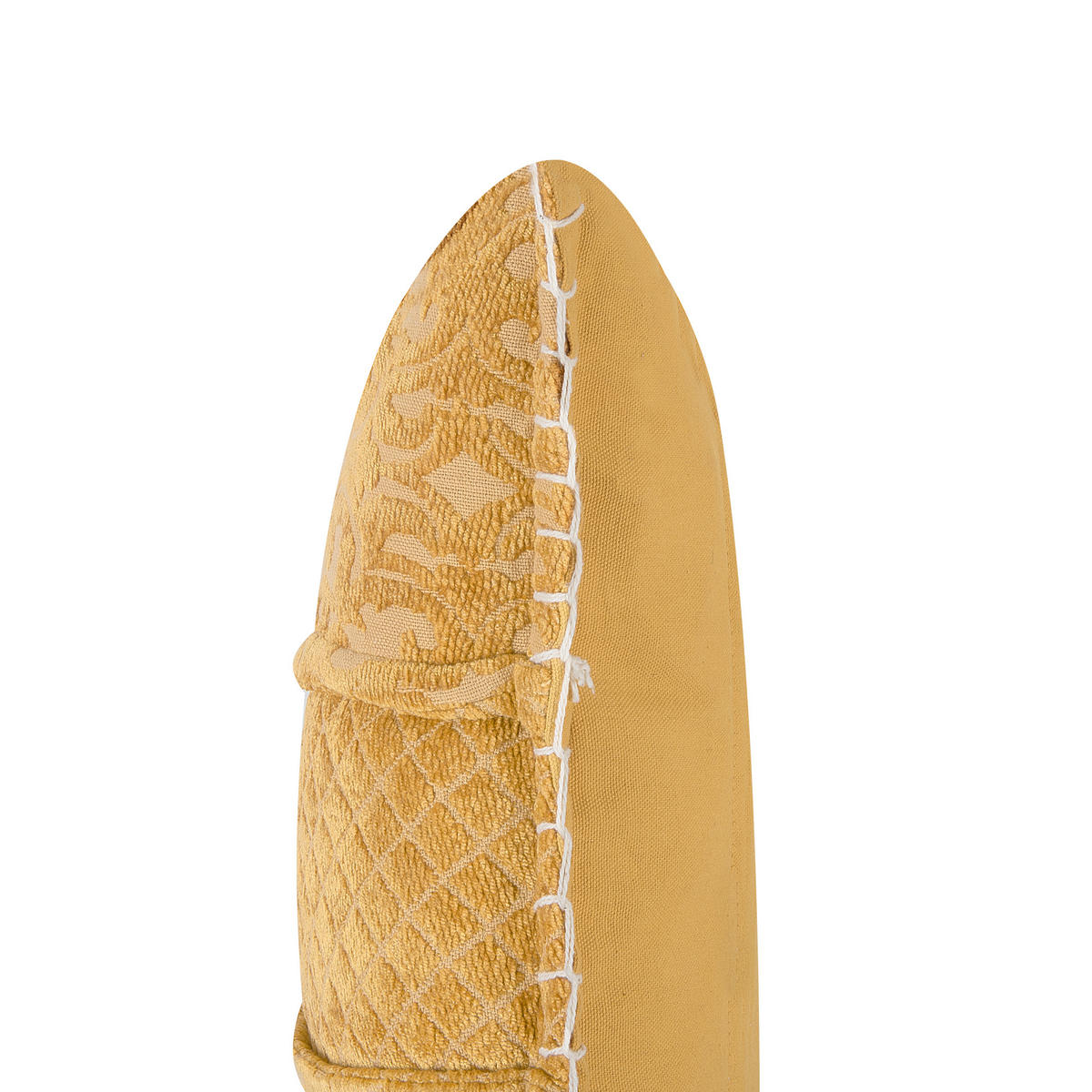 DEKOKISSEN Senfgelb 45/45 cm Kavalam - Dunkelgelb, Naturmaterialen/Textil (45/45cm) - Beliani