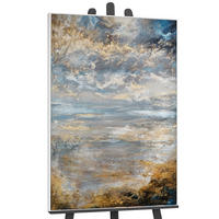 GEMÄLDE Stille Morgendämmerung Schattenfugenrahmen Weiß 140x100 cm - Weiß, Holz (140/100cm) - YS-art gallery