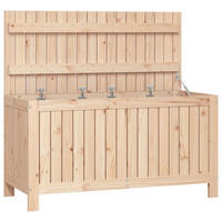 GARTENTRUHE 115x49x60 cm Massivholz Kiefer - Kieferfarben, Holz (115/60/49cm) - furnicato