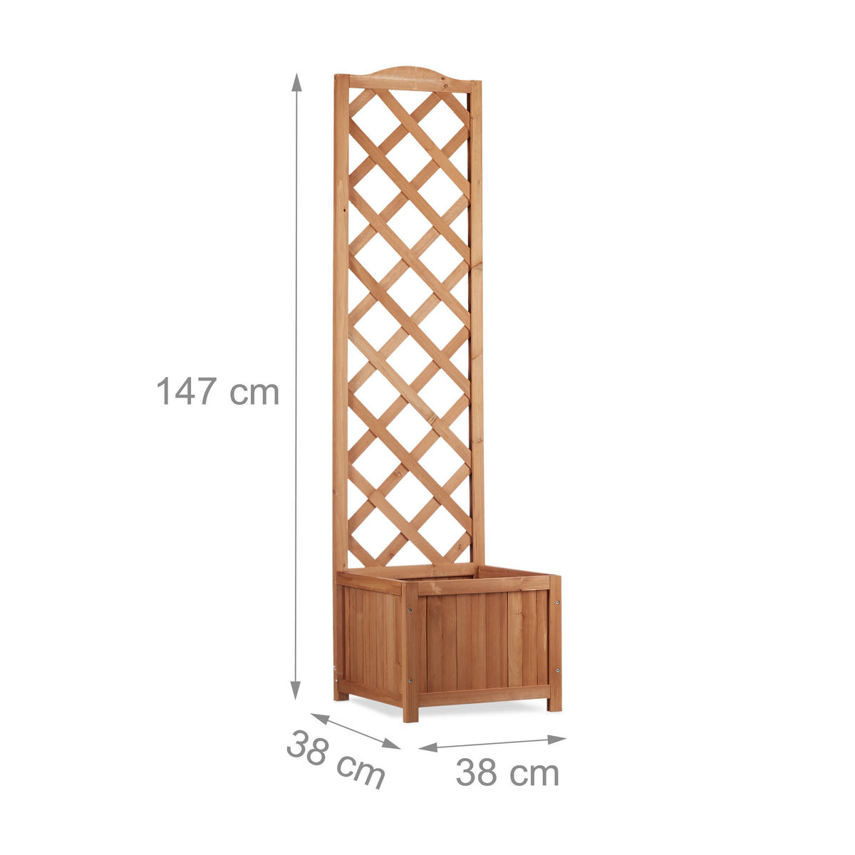 RANKKASTEN - Hellbraun, Holz (38/147/38cm) - Relaxdays