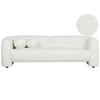3-SITZER-SOFA Bouclé Weiß Leiren - Weiß, Textil (224/73/83cm) - Beliani