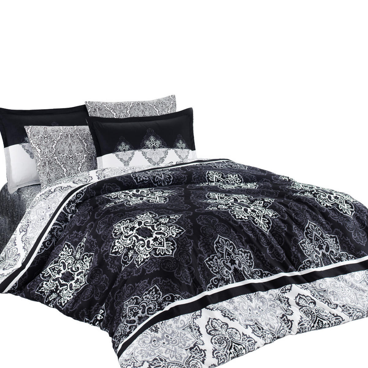 BETTWÄSCHE 4-teilig 200/220 cm RAPSODI - Grau, Textil (200/220cm) - ROLFNERS