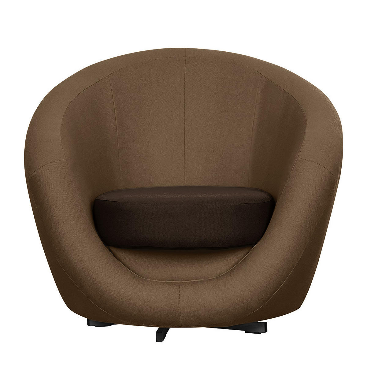 DREHSESSEL - Taupe/Grau, Textil (92/75/80cm) - home24