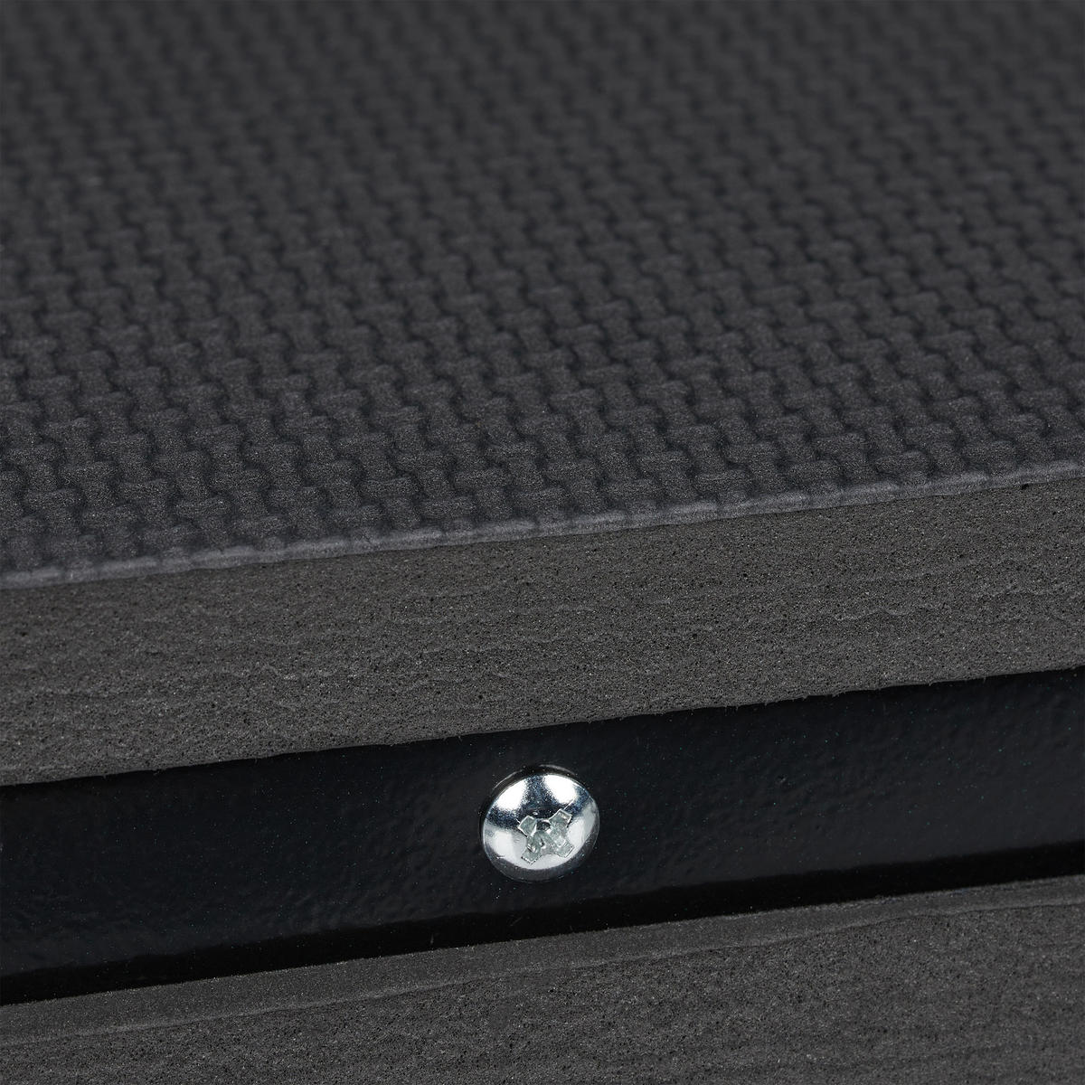 KNIEBANK - Schwarz, Textil/Metall (60/50/27.5cm) - Relaxdays